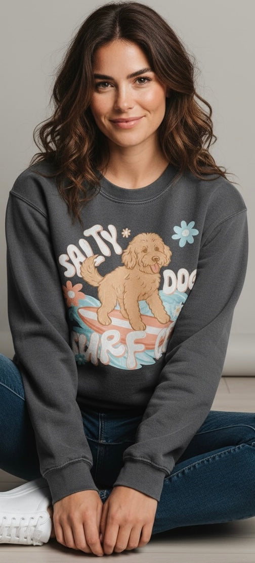 Salty Dog Surf Co - Comfort Colors Lightweight Sweatshirt