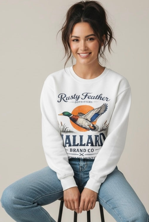 Rusty Feather Mallard Comfort Colors® Sweatshirt | Free Shipping