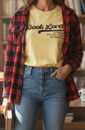Book Lover Graphic T-Shirt – I Started, Couldn't Stop, No Regrets | Yellow
