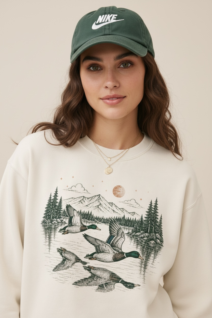 Mallard Scene Comfort Colors Lightweight Swestshirt
