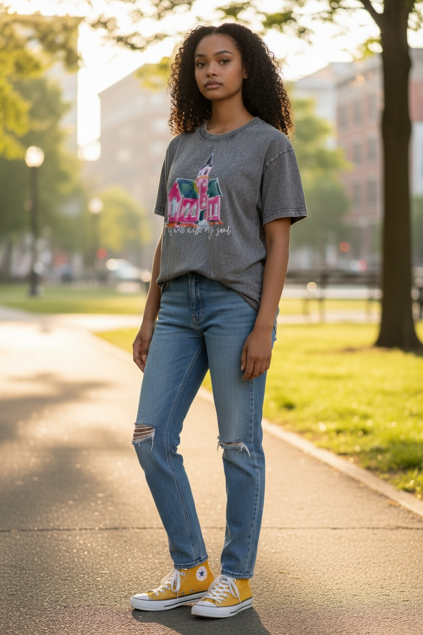 It Is Well With My Soul - Oversized Acid Washed Tee - Free Shipping