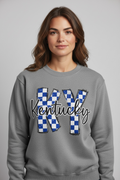KY Kentucky Graphic Sweatshirt – Gray, Blue & White | Free Shipping