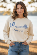 Lake Vibes Comfort Colors Lightweight Sweatshirt