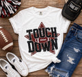 TOUCH DOWN Distressed Star White T-Shirt | Free Shipping