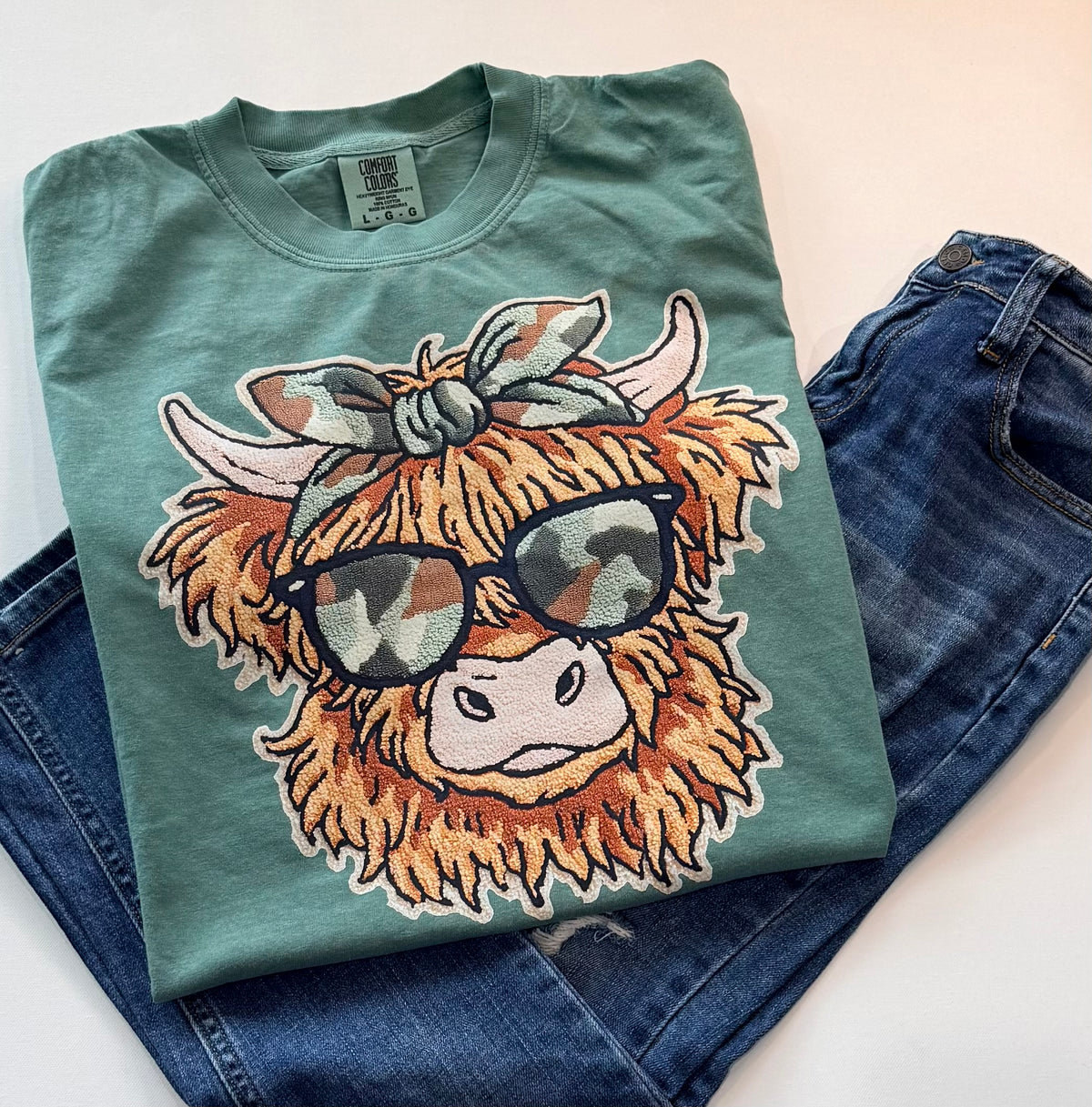 Camo Cow Comfort Colors® Graphic T-Shirt – Trendy Western Tee | Free Shipping