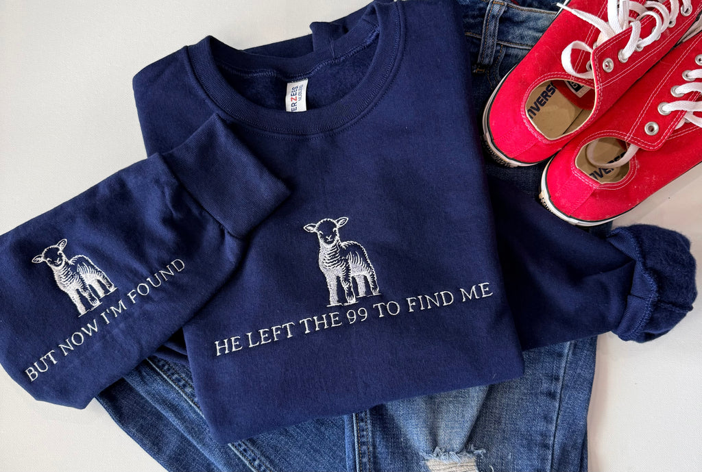 He Left the 99 - Sweatshirt - Embroidered - Free Shipping