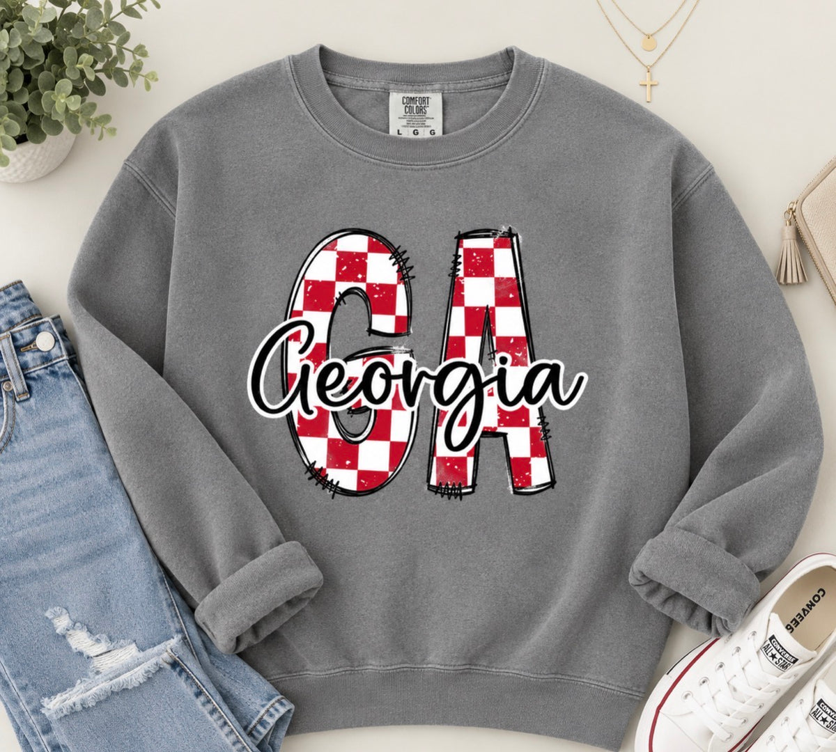GA Georgia Comfort Colors® Graphic Sweatshirt | Free Shipping
