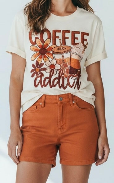 Coffee Addict Comfort Colors® Graphic T-Shirt | Free Shipping