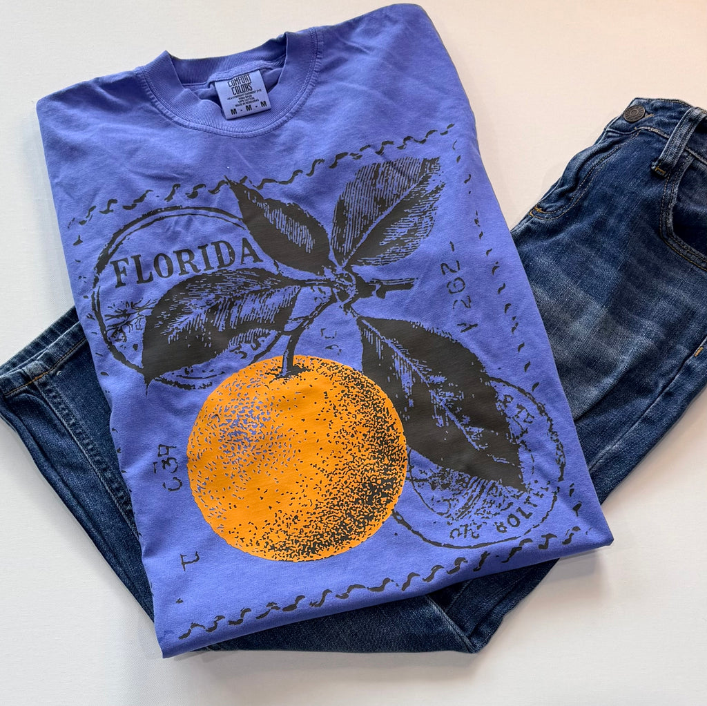 Vintage Florida Stamp Graphic T-Shirt – Purple | Free Shipping
