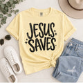 Jesus Saves Yellow Comfort Colors T-Shirt – Free Shipping