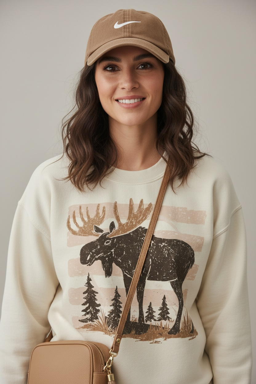 Moose Stripes - Comfort Colors Sweatshirt