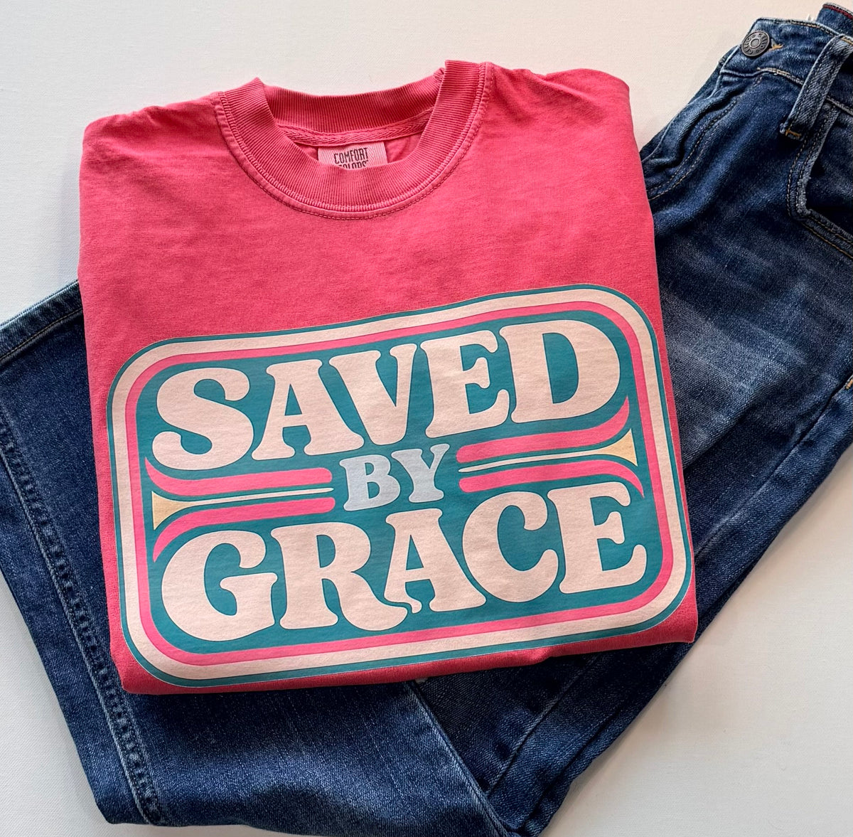 Saved By Grace Retro Tee