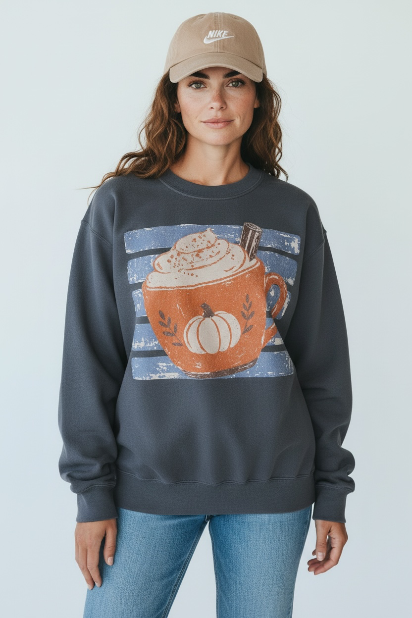 Pumpkin Spice Latte Comfort Colors Sweatshirt