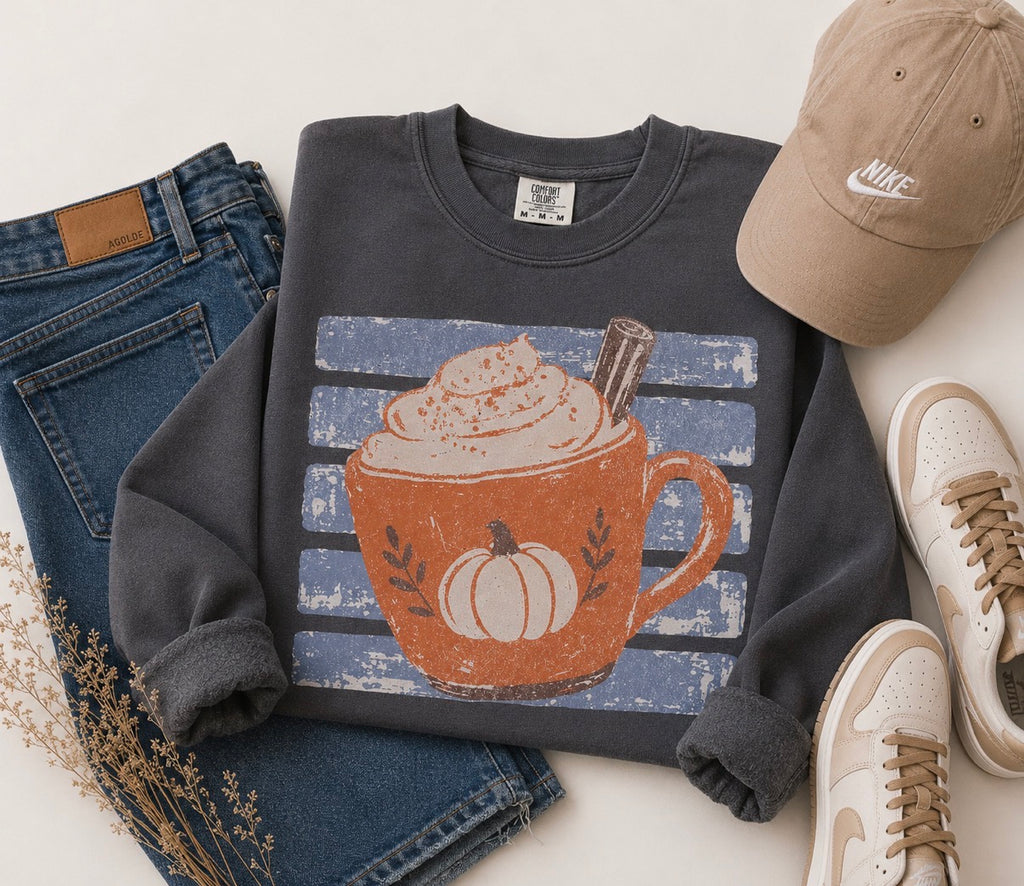 Pumpkin Spice Latte Comfort Colors Sweatshirt