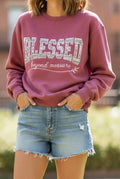 Blessed Beyond Measure Christian Sweatshirt – Mauve | Free Shipping