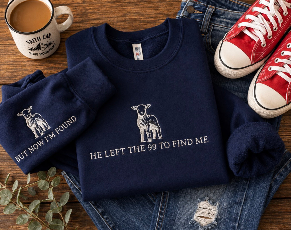 He Left the 99 - Sweatshirt - Embroidered - Free Shipping